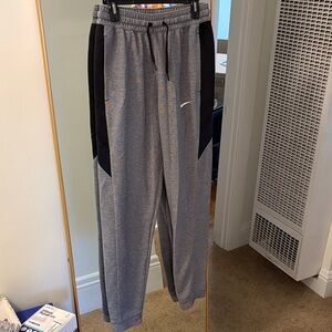 Men's Gray and Black Nike Afro Fit Jogger Athletic Pant